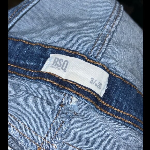 RSQ Tilly’s boyfriend ripped women’s denim overalls 3 26 - Picture 7 of 10